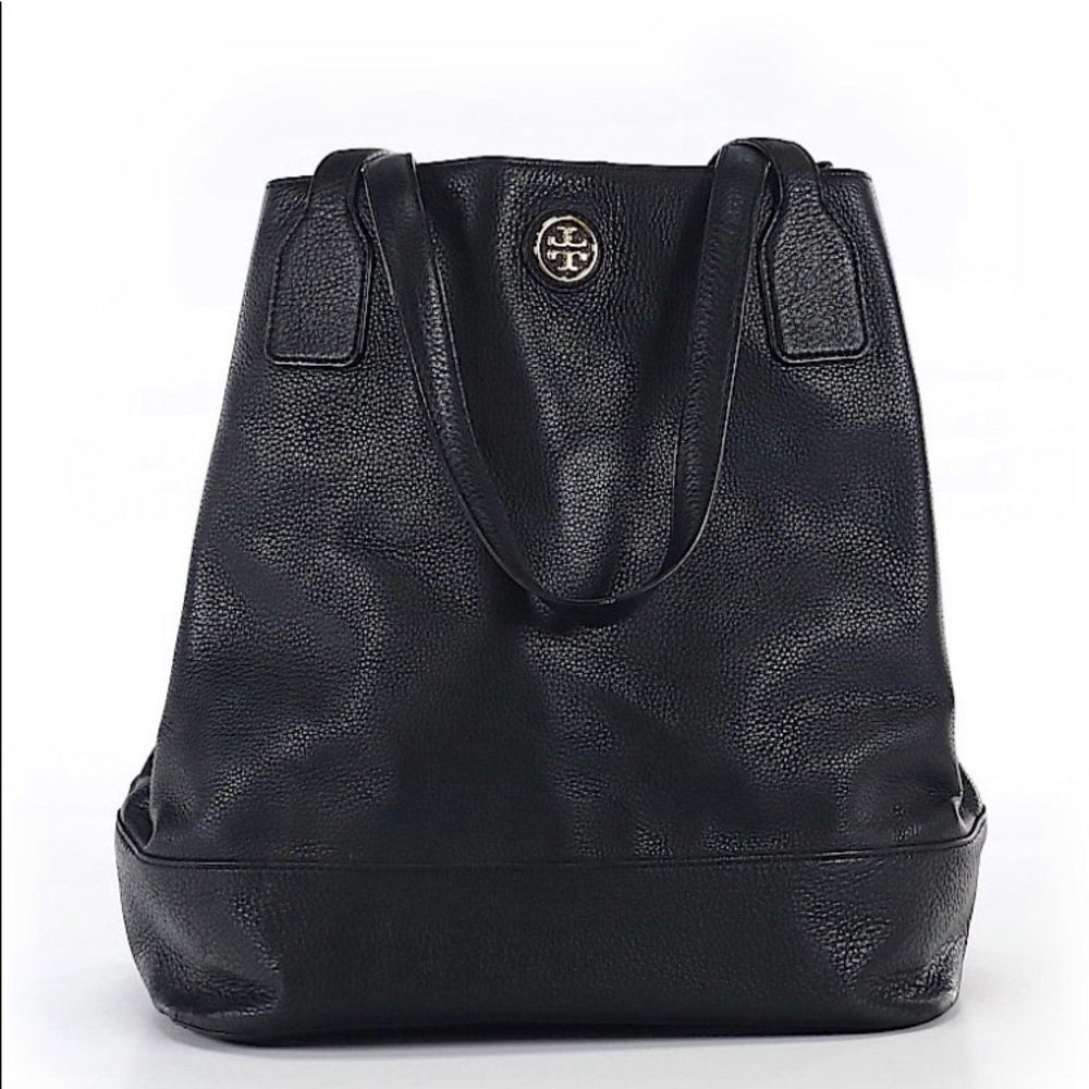 Tory Burch black bucket bag. Excellent condition.